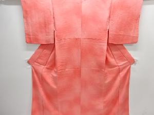 流水模様織り出し暈し一つ紋色無地着物